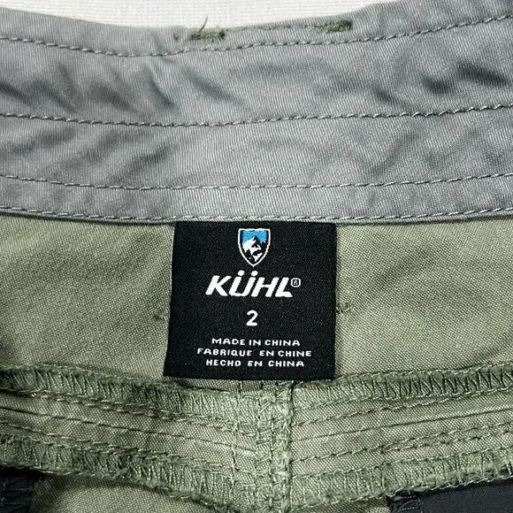 Kuhl Spire Women‎ Green Style 6285 Pockets Cargo Bermuda Hiking Shorts Sz 2 30” - Picture 3 of 10